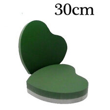 30cm Funeral Flower Foam Love Heart 12" Wet Foam Backed Love Shape Premier Oasis