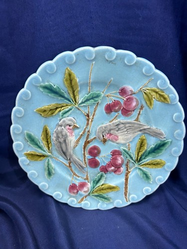 Antique french majolica - antique, plate