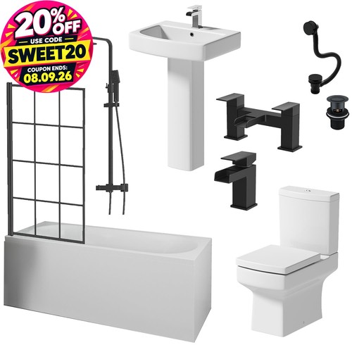 Complete bathroom suite - suite, black