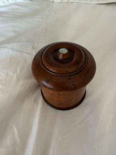 Georgian treen boxwood jar - georgian,