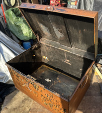 Large Metal Deed Box / Document Box - 50x35x30cm - Handles & Lock- Herefordshire