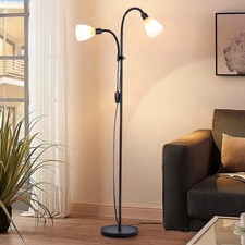 Tall Metal Standard Floor Lamp Uplighter Adjustable Reading Standing Light UK