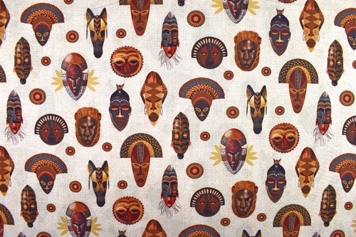 Tribal mask fabric african - mask,