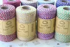 Everlasto Tri-Colour Bakers Twine 100m gift craft parcel cotton stripe string
