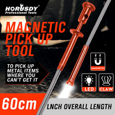 Flexible Claw Pickup Tool Magnetic LED Light 25 in Grab Grabber Fingers Spring