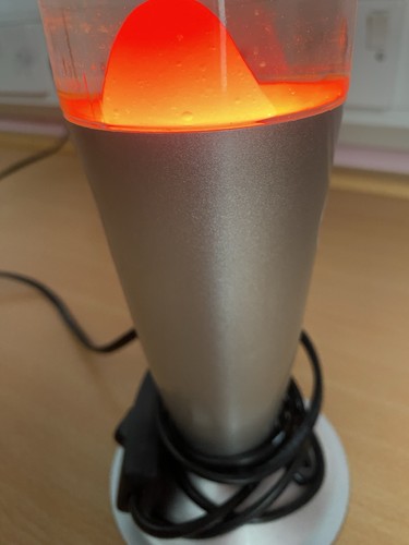 Lava lamp silver orange red - lava,