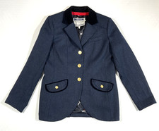 Joules Parade Q Tweed Jacket Blue Wool Country Hacking Riding UK16 US12
