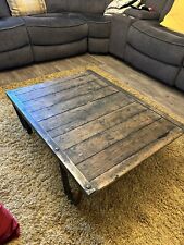 Coffee Table Cart Vintage Reclaimed Industrial Trolley Steel Frame Original Wood