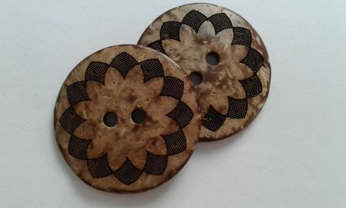 Patterned brown carved - patterned,