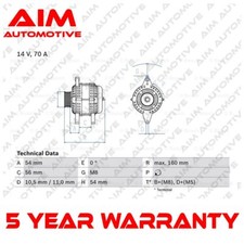 Alternator AIM Fits Vauxhall