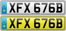 CHERISHED NUMBER PLATE -XFX 676B - XFX XF FX ROMAN NUMERALS KIT CAR COBRA AC DAX