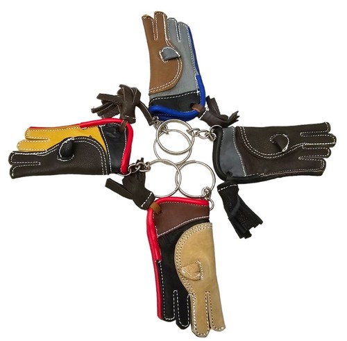 Falconry glove keyring - , leather