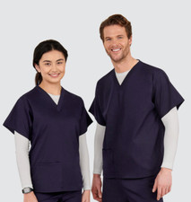 1st Choice V-Neck Medical NHS Scrub Tunic TOP Doctors / Nurses XS-3XL 10 Colours