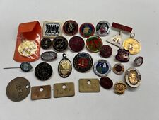 COLLECTION OF VINTAGE MINERS STRIKE / UNION BADGES, TOKENS ETC