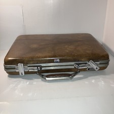 Vintage Escort American Tourister Briefcase Hard Shell Brown Suitcase  19" x 13"