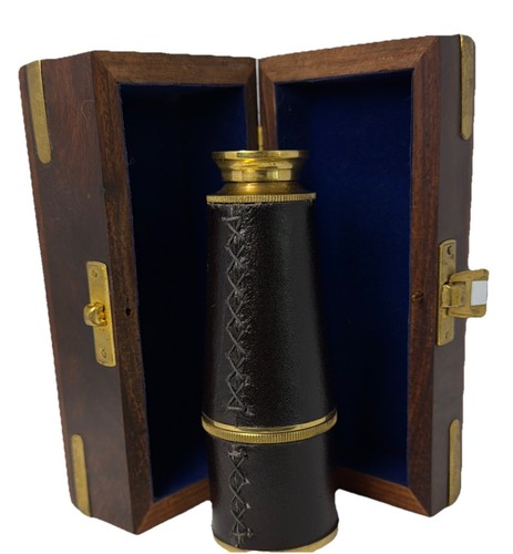 Vintage brass pocket telescope - pocket,