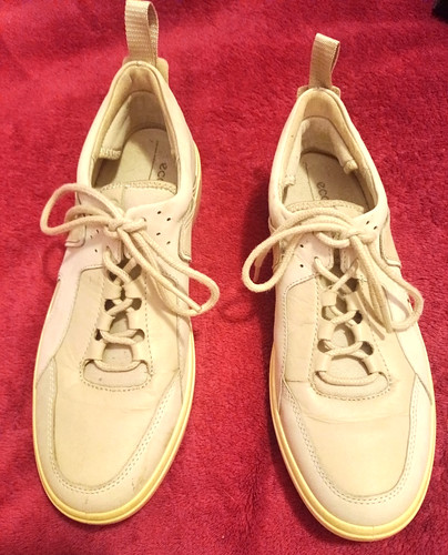 Ecco ladies beige - lace, up