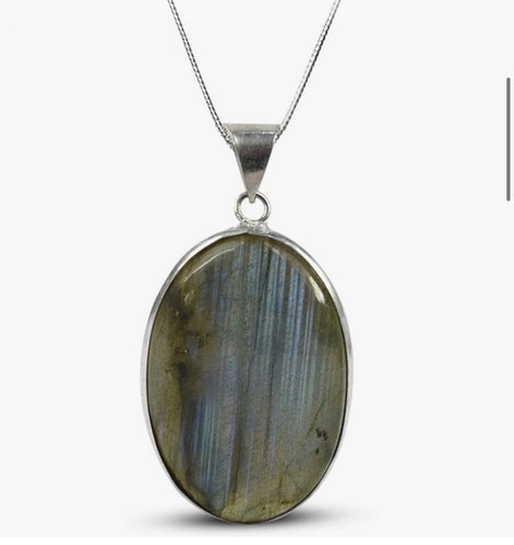 Labradorite pendant oval - pendant,