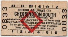 BR(S) Railway Platform Ticket-Chessington South 1d