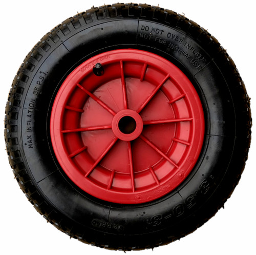 Red pneumatic wheelbarrow - pneumatic, /