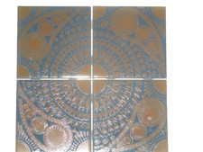 Vintage H&R Johnson -  Patterned Wall Tiles. 4 1/4 inch square vintage retro ,