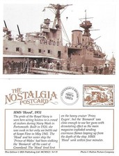 Postcard Warship HMS Hood Portsmouth Navy Week 1931 Royal Navy Ship - Nostalgia