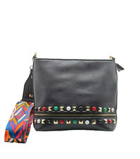 Black Crossbody Bag Studded