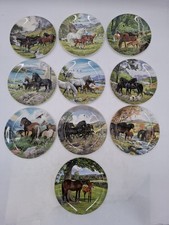 Davenport Pottery Spode Plates Pony Horse Limited Edition x10 Plates 1988 1990s