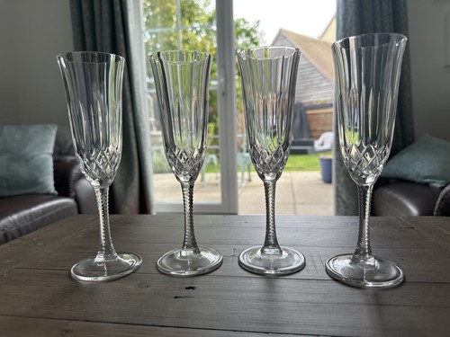 Crystal champagne flutes set - crystal, flutes-set