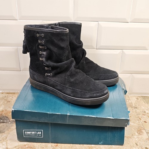 Hotter pixie black suede - black,
