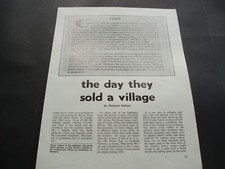 CERNE ABBAS: The Day They Sold a Village article. Published c1976