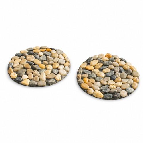 River rock garden - river,