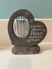 Grey Stone Effect Heart Wind