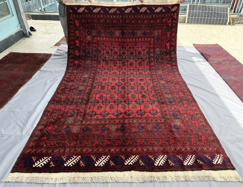 Antique red afghan bokhara - red,