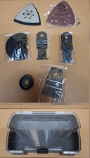 Erbauer Multi-Tool Accessories Kit 9Pcs HCS Blades Sanding Pads & Storage Box