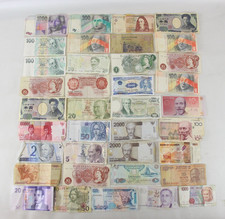 37x BANKNOTES Job Lot Foreign Currency Worldwide Mixed Vintage - EHB