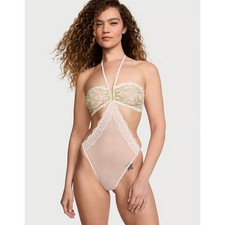 Victoria’s Secret  VERY SEXY Daisy Chain Embroidery Halter Teddy