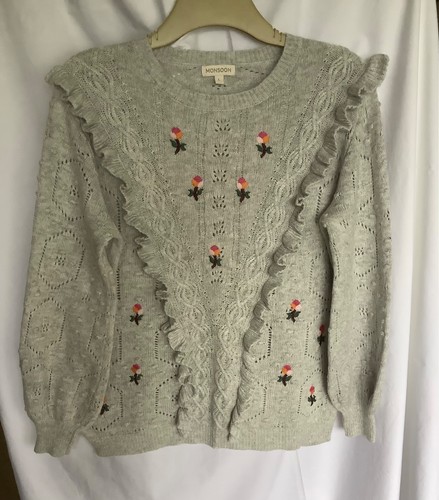 Monsoon embroidered ruffle - embroidered,