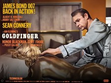 GOLDFINGER 1964 quad poster