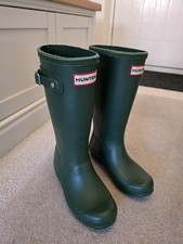 Childs Hunter Wellington Boots Size UK 13 - GREEN