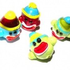 Sock monkey lampwork bead - monkey, 15mm