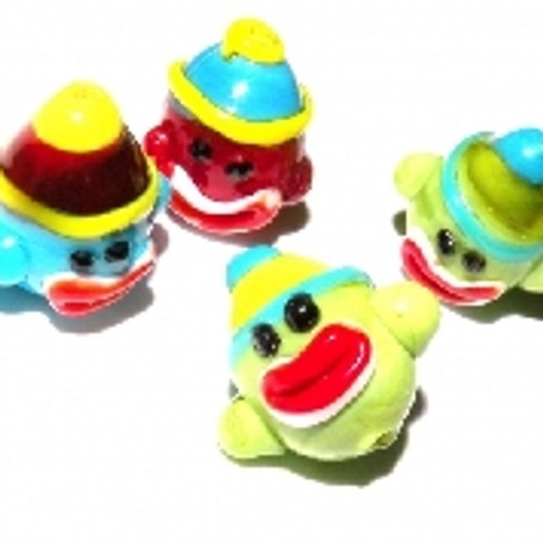 Sock monkey lampwork - sock, bead