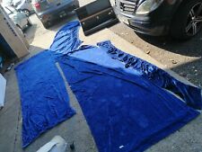 Navy Velvet sheets Cinema theatre projection w/ case+ 2x Harkness stands (800D)