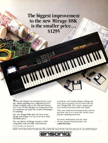 Vtg 80s ensoniq mirage dsk - vtg,