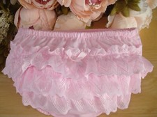 Baby Lace Frilly Knickers Girls Panties Cotton Christening Occasion Up To 18mths