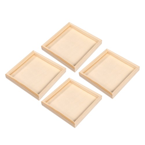 4pcs small square wooden - 4pcs,
