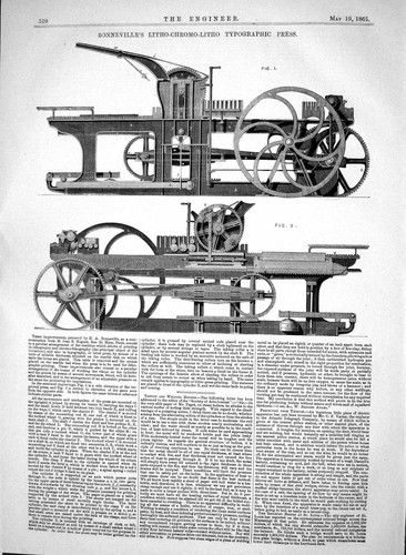 Old print 1865 bonneville - old,