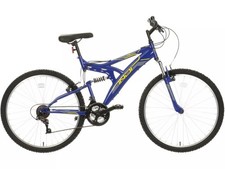 Indi FS 1 Mens MTB 18 Speed Blue Mountain Bike - Medium (Flat Tyre/Scratched) B+