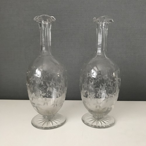 Pair webb stourbridge amphora - pair,