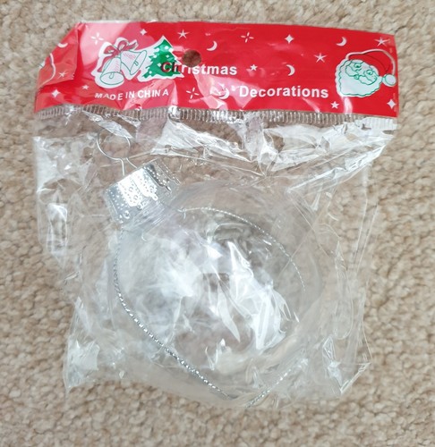Clear baubles fillable - 10,